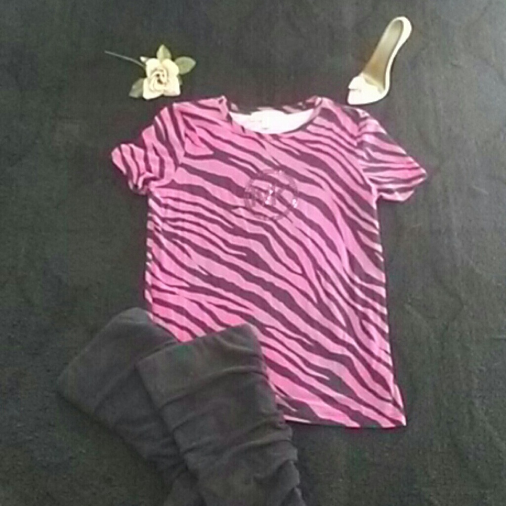 Really cute Michael Kor pink Zebra tee shirt